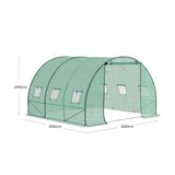BukkitBow grote foliekas 300x200x200cm, wintervaste tuinkas met 6 vensters en stevige frame voor tuinplantverzorging