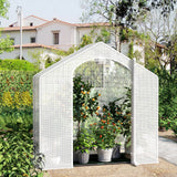 BukkitBow grote tomatenkas met puntdak, 200x80x200cm, wintervaste tuinkas voor tomaten en groenten, van stevig glas en staal.