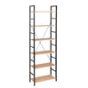 BukkitBow houten boekenkast met 6 planken, multifunctioneel opbergrek voor garage of schuur, 27,5x60x180cm.