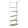 BukkitBow houten boekenkast met 6 niveaus en 180cm hoogte, multifunctionele opbergkast voor garage of schuur, stevig en praktisch.