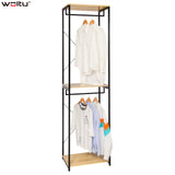 BukkitBow - Industrieel Kledingrek met 2 Roedes en Legplanken - 213 cm Hoog