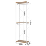 BukkitBow - Industrieel Kledingrek met 2 Roedes en Legplanken - 213 cm Hoog