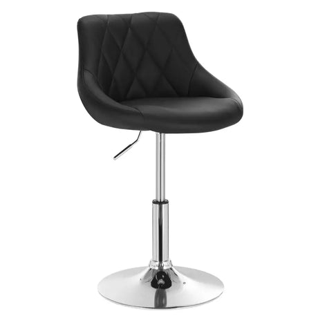 BukkitBow industriële barkruk met rugleuning, verstelbare zithoogte 42-58 cm, kunstleer zitting en metalen onderstel.
