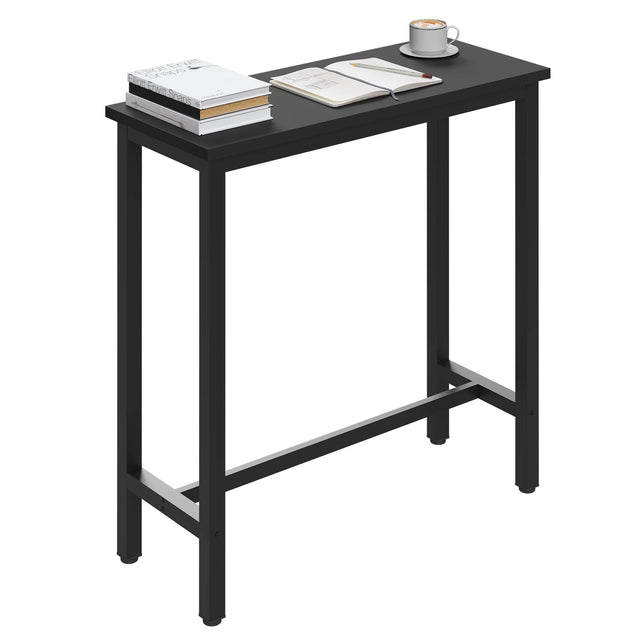 Industriële BukkitBow bartafel met metalen frame, 100cm hoog, perfect voor moderne horecainrichting of thuisgebruik.