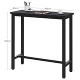 Industriële BukkitBow bartafel met metalen frame, 100 cm hoog, moderne design voor eettafels of bars.