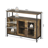 BukkitBow industriële dressoir met retro design, stevige en stijlvolle opbergkast van 100x35x80cm met veelzijdige opslagruimte