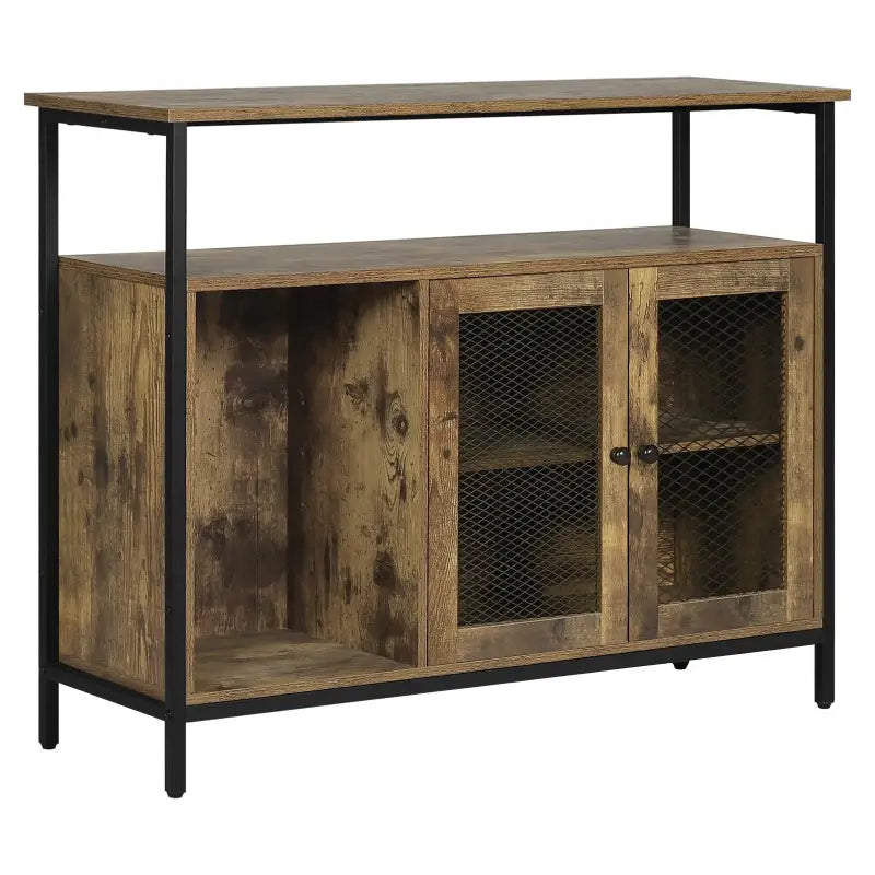 Industriële BukkitBow dressoir met retro design, stevige en stijlvolle opbergkast in 100x35x80cm, veelzijdige opslagruimte.