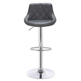 Industriële velvet barkruk van BukkitBow met rugleuning en verstelbare zithoogte van 60-82 cm, stijlvolle en comfortabele barkruk