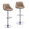 Set van 2 BukkitBow industriële velvet barkrukken met rugleuning en verstelbare zithoogte, 60-82 cm, moderne design.