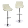 Set van 2 BukkitBow industriële velvet barkrukken met rugleuning en verstelbare zithoogte, 60-82 cm, stijlvolle barstoelen.