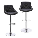 Set van 2 BukkitBow industriële velvet barkrukken met rugleuning en verstelbare zithoogte, 60-82 cm, stijlvolle industriële uitstraling