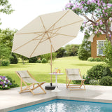 BukkitBow kantelbare tuinparasol met slinger, 300cm, UV-bescherming, geschikt voor buiten in de tuin.