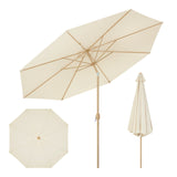 BukkitBow kantelbare tuinparasol met sling, 300cm diameter, UV-bescherming, geschikt voor tuin of terras