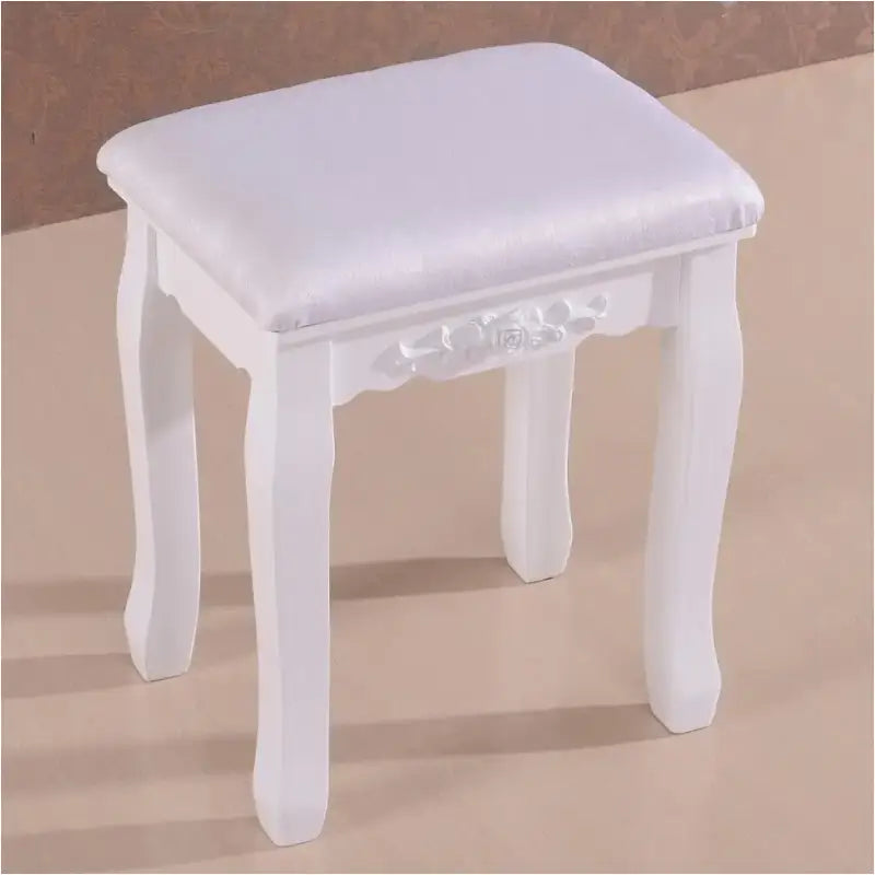 BukkitBow kaptafel met 3-delige spiegel, 4 lades en kruk, make-up tafel, afmetingen 90x145x40cm, elegante cosmetische tafel
