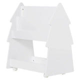 BukkitBow kinderboekenplank, dubbele boekenkast met wieltjes, Montessori stijl, 60x71x38,5 cm, kindvriendelijke opbergkast