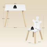 Houten kindertafel met 2 stoelen van BukkitBow, Montessori speelset voor kinderen, geschikt voor creatieve en speelse activiteiten.