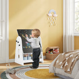 BukkitBow kinder tafel met 2 stoeltjes en opbergruimte, 2-in-1 tekentafel voor kinderen, inclusief stoelen en opbergruimte.
