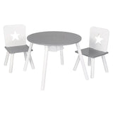 BukkitBow kindertafel met stoelen, ergonomisch en veilig ontwerp, compacte kinder meubelset, 59,5x46cm, geschikt voor kinderen.