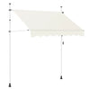 BukkitBow klemluifel muur luifel van polyester met PA-coating, UV-bescherming, verstelbare hoogte en kantelhoek, zonwering buiten.
