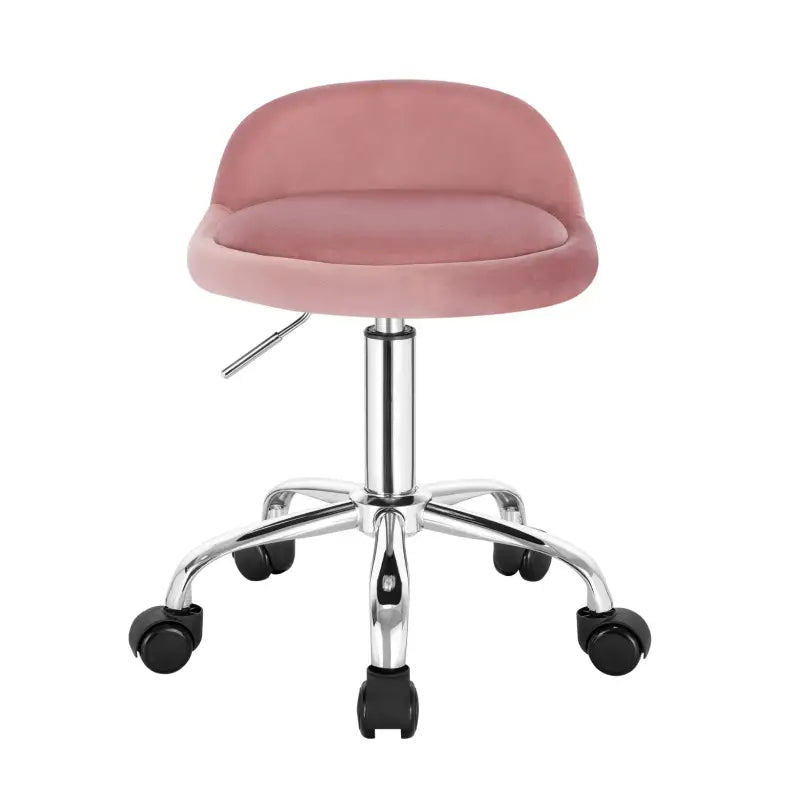 BukkitBow bureaustoel met kunstleder/zitvlak, rugondersteuning, metalen onderstel, wielen en in hoogte verstelbaar van 43-55 cm