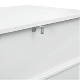 Dressoir van BukkitBow met wolkvormige handgrepen, 3 laden en 3 vakken, afmetingen 80x81,5x48 cm, modern meubelstuk.