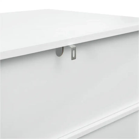 BukkitBow ladekast met wolkvormige handgrepen, 3 laden en 3 vakken, afmetingen 80x81,5x48 cm, modern dressoir in houtlook