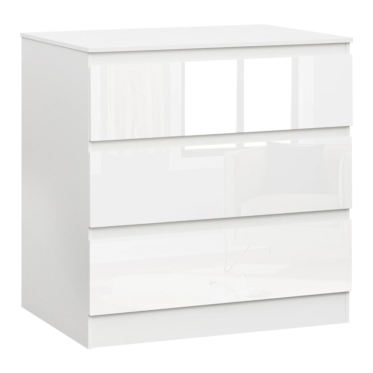 BukkitBow dressoir met 3 lades van spaanplaat, slaapkamer opbergkast met houten uitstraling en moderne stijl