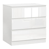 BukkitBow dressoir met 3 lades van spaanplaat, slaapkamer opbergkast met houten uitstraling en moderne stijl