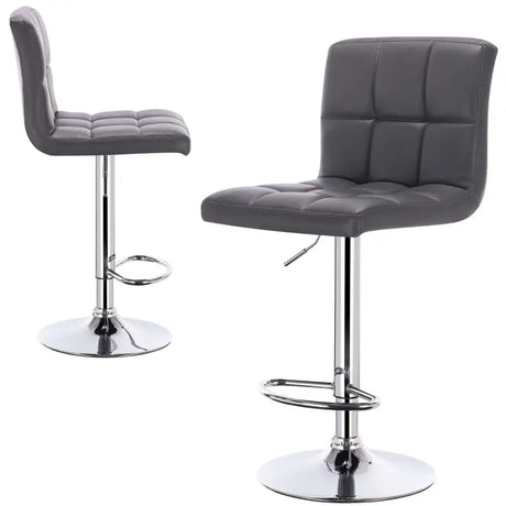 BukkitBow leren barkruk met metalen frame, ergonomisch ontwerp, rugleuning, verstelbaar en draaibaar, zithoogte 60-82 cm.