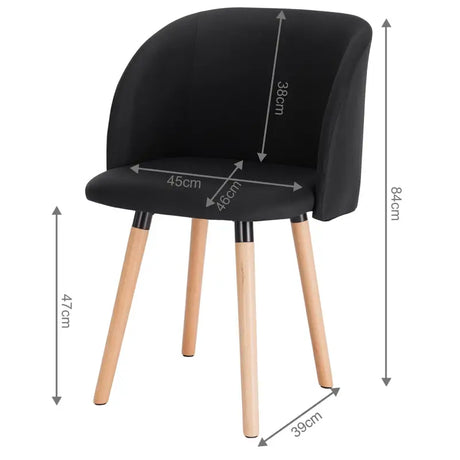 BukkitBow linnen eetkamerstoel met massief houten frame, ergonomisch en stijlvol, zithoogte 47 cm.