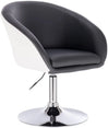 Luxe BukkitBow barkruk met kunstleer, linnen of fluweel, verstelbaar, ergonomisch, verchroomd staal, zithoogte 44-57 cm