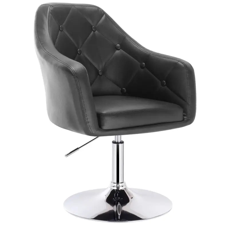 Luxe barkruk van BukkitBow met kunstleer of fluweel, verchroomd staal, verstelbaar en draaibaar, zithoogte 46,5-62,5 cm.