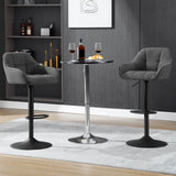 BukkitBow luxe barkrukken set van 2 met chenille en corduroy bekleding, verstelbaar in hoogte, moderne design, comfortabele zit.