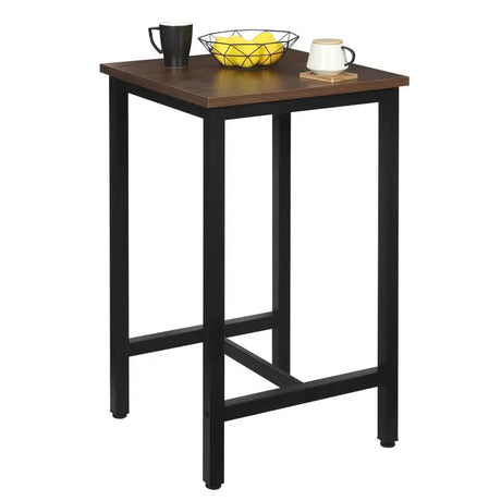 Luxe BukkitBow metalen bartafel, vierkant design, 60x60x100 cm, geschikt voor binnen en buiten, moderne bartafel van BukkitBow