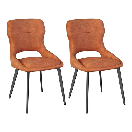 Set van 2 BukkitBow luxe draaibare eetkamerstoelen met chenille bekleding en metalen poten, elegante en comfortabele zitplaatsen