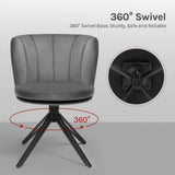 Set van 2 BukkitBow luxe draaibare eetkamerstoelen met 360 graden rotatie, modern design en comfortabele zitting.