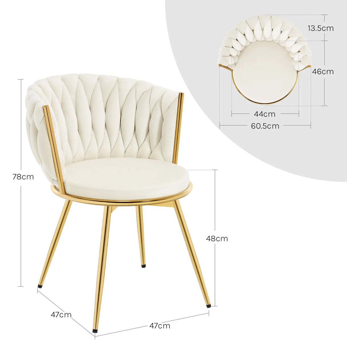 Set van 2 moderne BukkitBow luxe draaibare velvet eetkamerstoelen met gestoffeerde zittingen en rugleuningen.