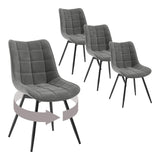 Set van 4 luxe BukkitBow draaibare velvet eetkamerstoelen, modern design, comfortabel en stijlvol voor dinerruimte.