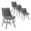 Set van 4 luxe BukkitBow draaibare velvet eetkamerstoelen, modern design, comfortabel en stijlvol voor dinerruimte.