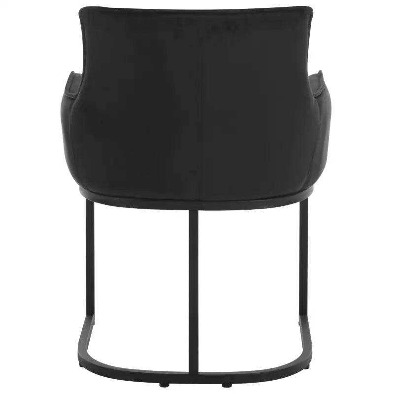 Luxe BukkitBow fluwelen eetkamerstoel met U-vormig metalen onderstel, comfortabele zithoogte van 46,5 cm, multifunctioneel design.