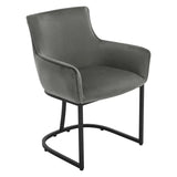 Luxe BukkitBow eettafelstoel van fluweel met U-vormig metalen onderstel, comfortabele zithoogte van 46,5 cm, multifunctioneel design.