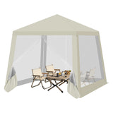 Luxe BukkitBow partytent 3x3m met muggennet en UV-bescherming, ideaal voor buitenfeestjes en bijeenkomsten.
