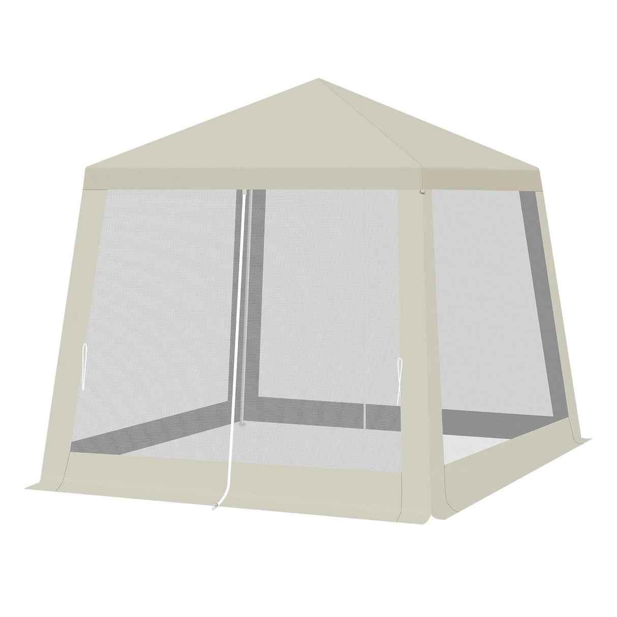 Luxe BukkitBow partytent 3x3m met muggennet en UV-bescherming, geschikt voor buitenfeestjes en bijeenkomsten.