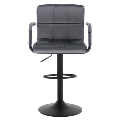 Set van 2 BukkitBow luxe velvet barkrukken met armleuning, verstelbare hoogte, elegante en comfortabele barkrukken voor in de keuken.