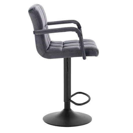 Set van 2 BukkitBow luxe velvet barkrukken met armleuningen, verstelbare hoogte, stijlvolle zitmeubels voor thuis of horeca