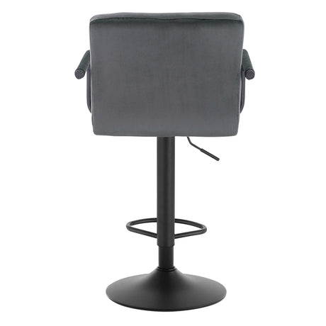 Set van 2 verstelbare BukkitBow luxe velvet barkrukken met armleuning, elegante barkrukken voor in de woonkamer of bar.
