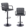 Luxe velvet barkrukken van BukkitBow met armleuning, verstelbare hoogte, set van 2, elegant design voor bar of keuken.