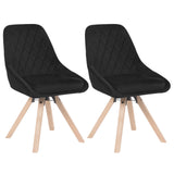 Set van 2 BukkitBow luxe velvet eetkamerstoelen met 360° draaifunctie, moderne en comfortabele design.
