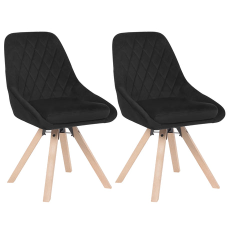 Luxe velvet eetkamerstoelen van BukkitBow met 360° draaifunctie, set van 2, comfortabele en elegante eetkamerstoel.