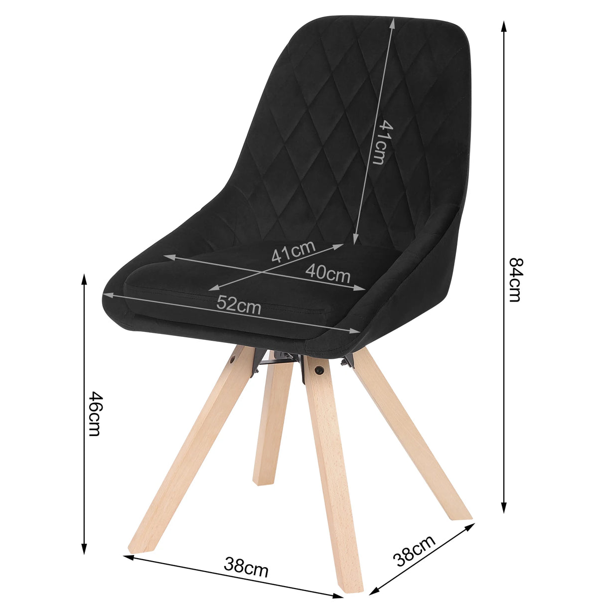 Set van 2 BukkitBow luxe velvet eetkamerstoelen met 360° draaifunctie en elegante ontwerp, ideaal voor moderne eetkamers.